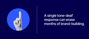 A single tone-deaf
response can erase
months of brand-building.@3x.png.png